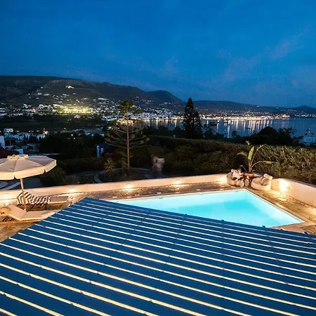 Deep Blue With Private Pool Next To Villa Páros